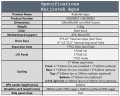 raijintek agos specs