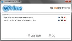 wPrime Score 4Ghz CPU 1600Mhz Memory 8 8 8 24