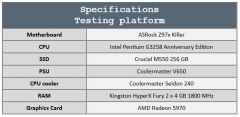 test system specs