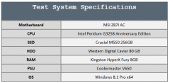 test system specs