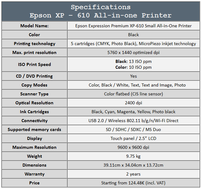 Epson XP-610