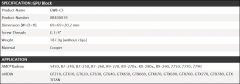 Vga block specs