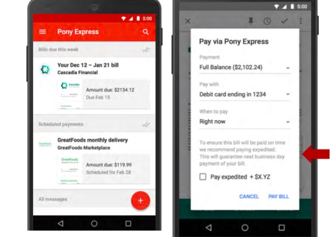 Την πληρωμή των λογαριασμών σας μέσω Gmail επιθυμεί η Google