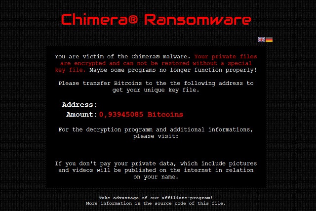 Οι κυβερνοεγκληματίες πίσω από το ransomware Chimera σας καλούν να εκμεταλλευτείτε το… “affiliate program” τους