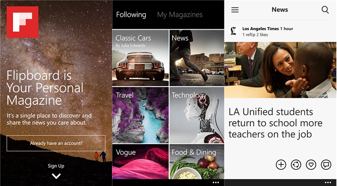 Διαθέσιμο το Flipboard για Windows Phone