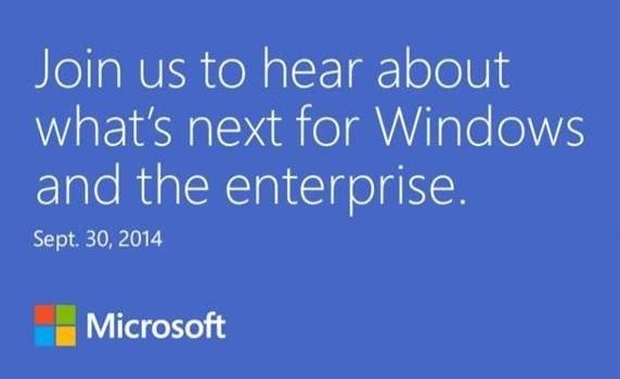 Επίσημη παρουσίαση των Windows 9 στις 30 Σεπτεμβρίου