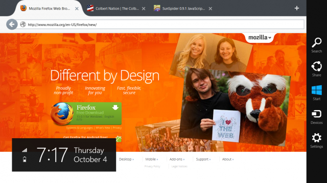 Η Mozilla σταματά την ανάπτυξη του Firefox για το μοντέρνο περιβάλλον των Windows 8.x