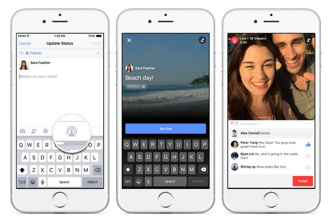 Το Facebook ενσωματώνει λειτουργία live video streaming