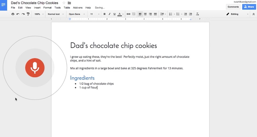 Χρησιμοποιήστε την φωνή σας στα Google Docs για να "γράφετε" και να επεξεργάζεστε κείμενο