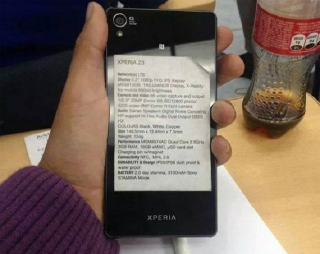 Διέρρευσαν οι προδιαγραφές του Sony Xperia Z3