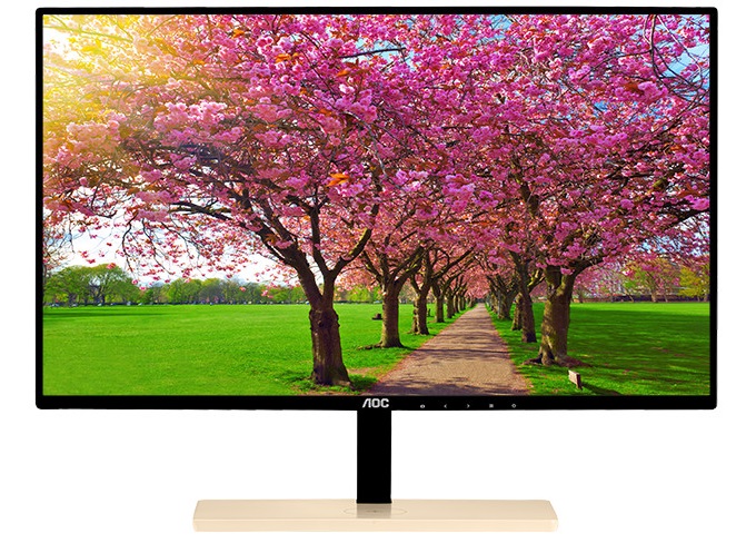 Η 27 ιντσών PLS οθόνη P2779VC της AOC έχει βάση ασύρματης φόρτισης Qi για το κινητό