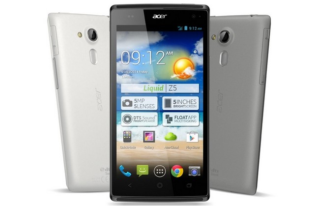 Acer Liquid Z5: Δίκαρτο smartphone με οθόνη 5 ιντσών και τιμή $230