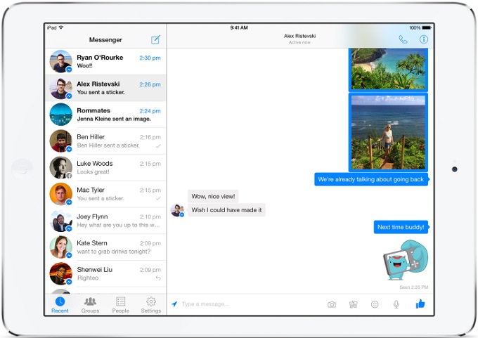 Νέα έκδοση Facebook Messenger βελτιστοποιημένη για iPad