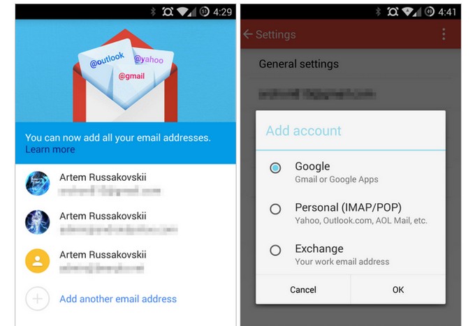 Διαθέσιμο (ανεπίσημα) το νέο Gmail 5.0 για Android με νέο σχεδιασμό και υποστήριξη Outlook, Yahoo