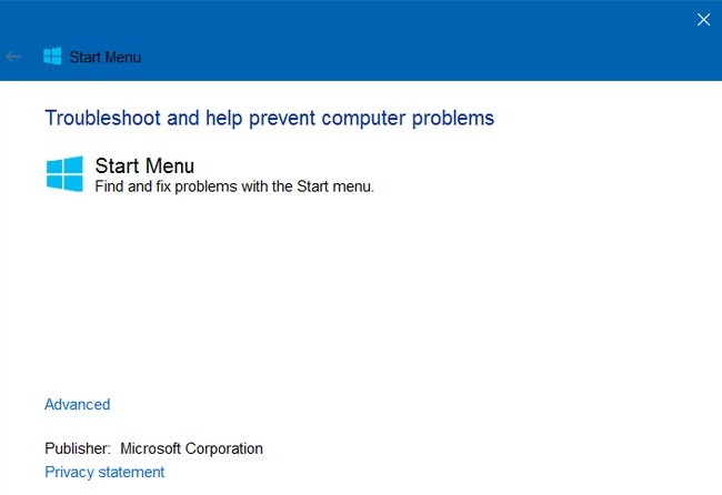 Start Menu Repair Tool: Διορθώστε τα προβλήματα του Start Menu στα Windows 10