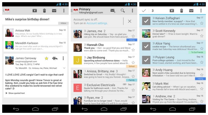Το Gmail για το Android αποκτά υποστήριξη OAuth για λογαριασμούς Yahoo και Microsoft