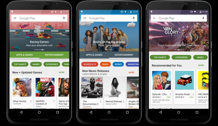 Νέος σχεδιασμός έρχεται στο Google Play Store