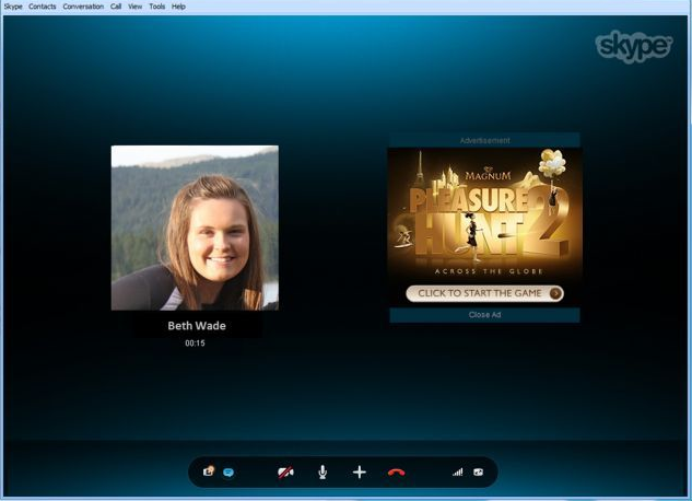 Εμφάνιση διαφημίσεων στις δωρεάν Skype προς Skype κλήσεις