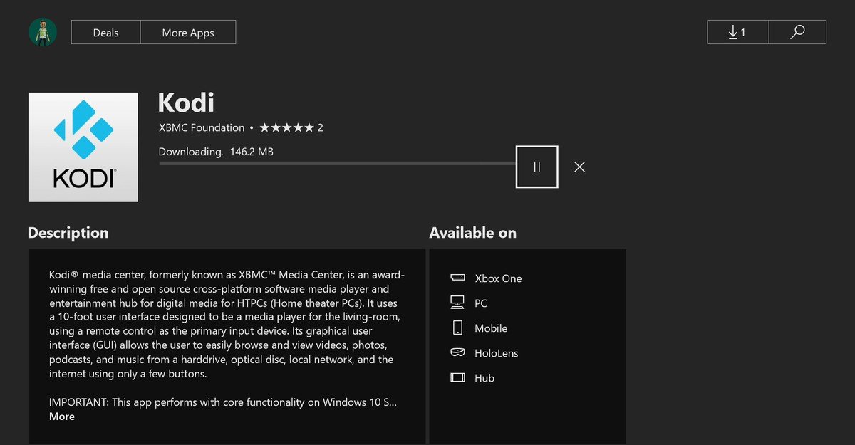 Το Kodi καταφθάνει στο Xbox One
