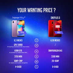 Honor Play vs OnePlus 6