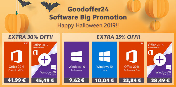 Αποκτήστε αυθεντικά κλειδιά για Windows 10 Pro/Office από 9,62€