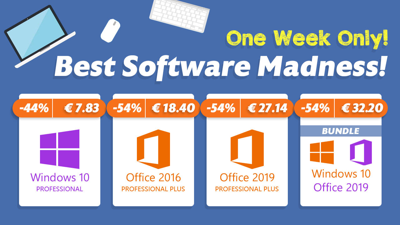 Software Madness: Windows 10 Pro keys από 7,83€/ Office 2016 από 18,40€!