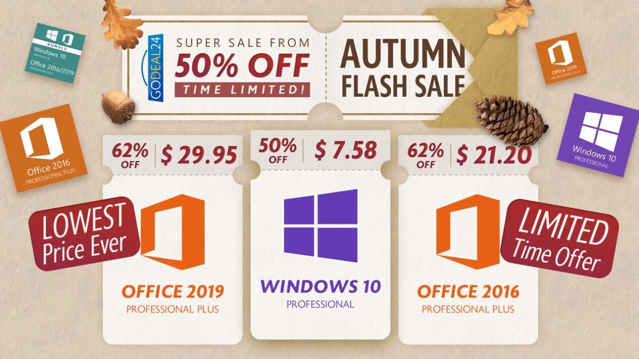 Godeal24.com : Νέες προσφορές – Windows 10 pro μόνο 6,06€ και η σουίτα του Office από τα 22,17€