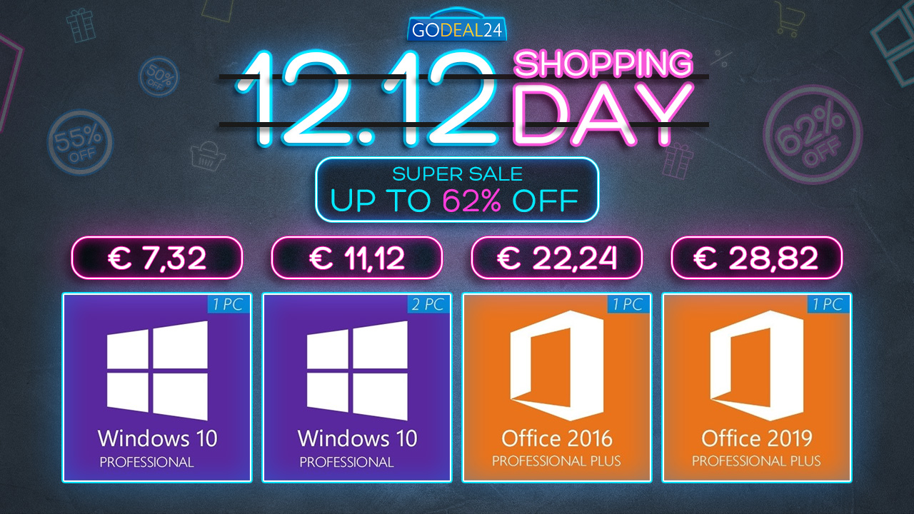 Windows 10 με 5.56€, Windows και Office με έκπτωση έως 88%
