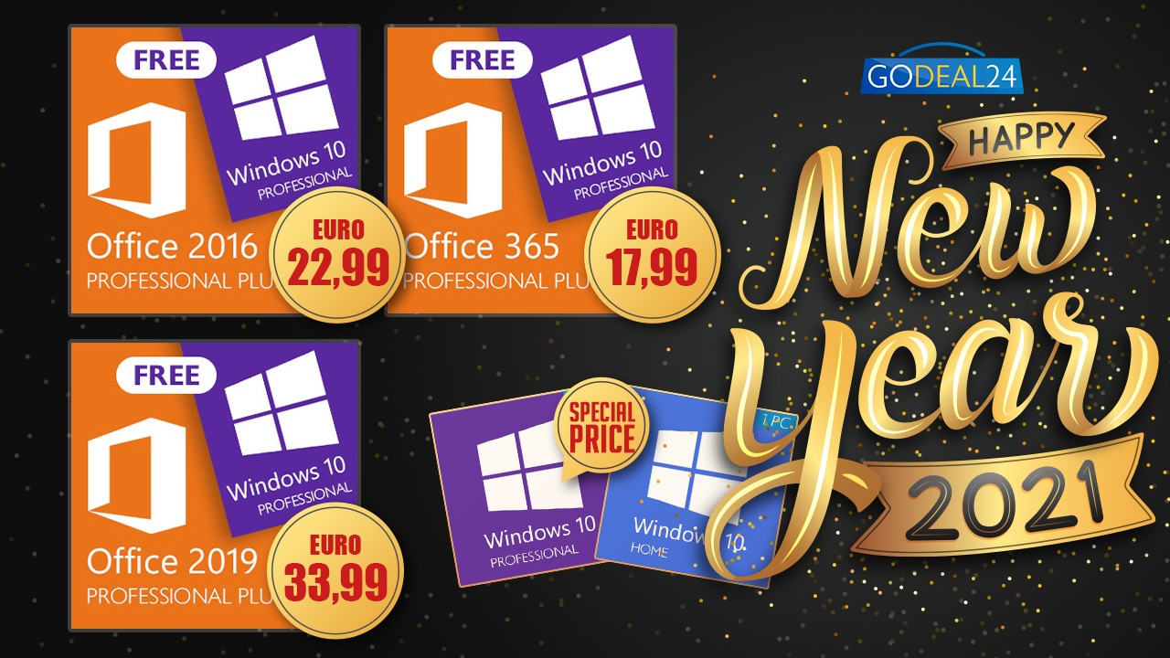 Best New Year Sales: αυθεντικά Windows 10 keys/Office με 1+1 δώρο
