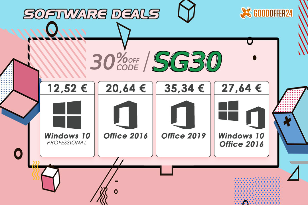 Software Sales Goodoffer24: Windows 10 με μόλις €12, Office 2019 από €34 και πολλά άλλα!