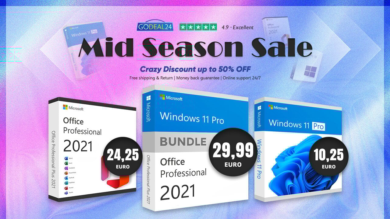 Περισσότερες πληροφορίες για "Windows 11/10 και Office 2021 Pro: Πάρτε τις καλύτερες προσφορές και εξοικονομήστε χρήματα στο Godeal24!"