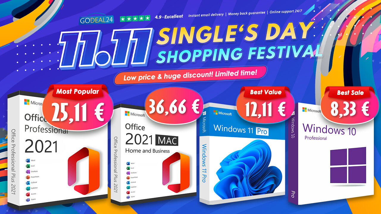 Singles' Day Mad Sale: Ο καλύτερος λόγος να αποκτήσετε τα Windows 10 και Office 2021