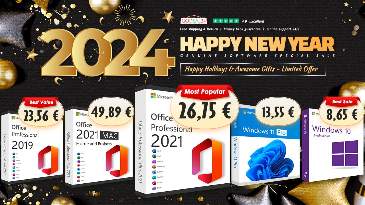 Αναβαθμίστε το σύστημά σας στις αρχές του 2024! Αγοράστε το Office 2021 Pro με lifetime άδεια με μόλις 26,75€ και τα Windows 11 Pro με 13,55€