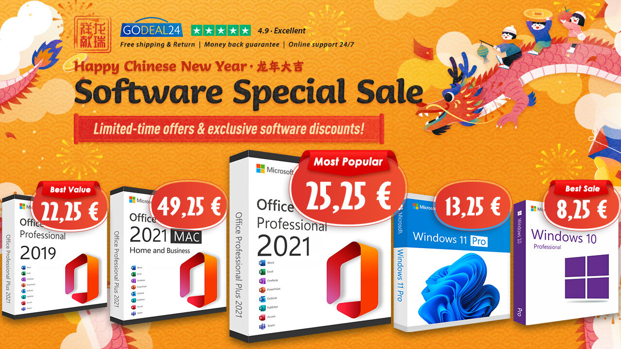 Κάντε δικό σας το Windows και το Office για πάντα, με χαμηλό κόστος. Office 2021 Pro με 25,25€ και Windows 11 Pro με 13,25€!