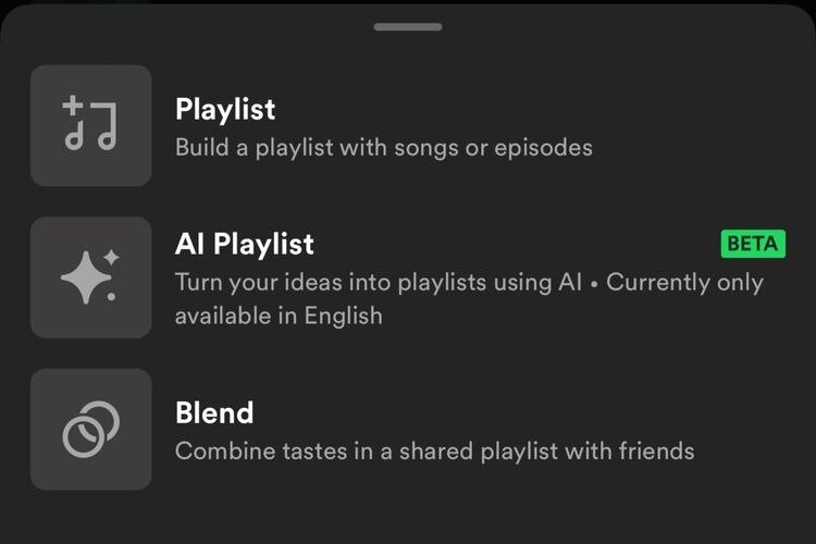 Η Spotify παρέχει τη δυνατότητα δημιουργία λιστών με τραγούδια, μέσω γραπτών περιγραφών