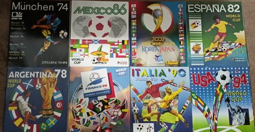 Περισσότερες πληροφορίες για "panini εκτυπωμένα πλήρη Σετ 8 άλμπουμ Μουντιάλ"