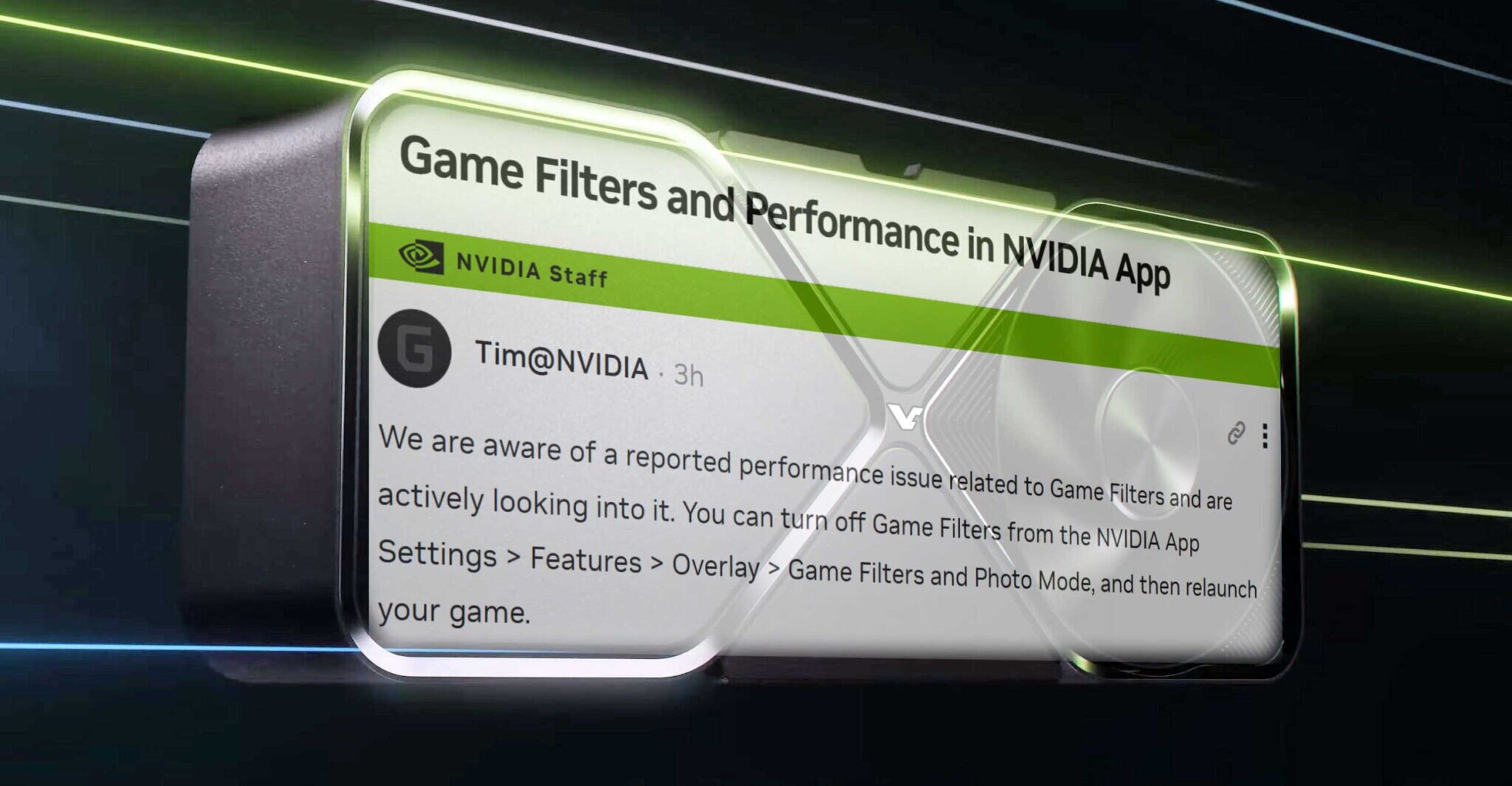 Η NVIDIA διερευνά τη χαμηλότερη απόδοση των παιχνιδιών μετά την εγκατάσταση του νέου NVIDIA app