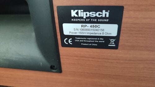 Περισσότερες πληροφορίες για "Klipsch RP-450C Κεντρικό"