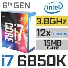 Περισσότερες πληροφορίες για "Cpu i7 6850k socket 2011-3 for x99 mobos 80e+ Ram Corsair vengeance Led Ddr4 32gb 70e"