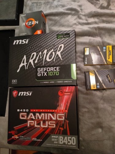 Περισσότερες πληροφορίες για "ryzen 5 3600, msi b450 gaming plus, ddr4 32gb ram , msi armor 1070, 750w psu"