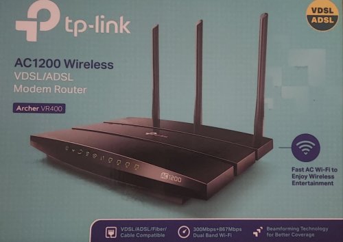 Περισσότερες πληροφορίες για "TP-LINK Archer VR400 v2 & TP-LINK C2 v3"
