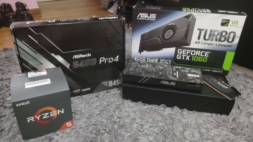 Περισσότερες πληροφορίες για "ASRock B450 Pro4 Motherboard, Geforce GTX 1060 6GB ASUS, Ryzen 5 2600, 8GBx2 DDR4 3200 Ripjaws"