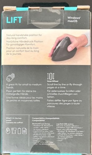 Περισσότερες πληροφορίες για "Logitech Lift (Γραφίτης/RF Wireless + Bluetooth)"