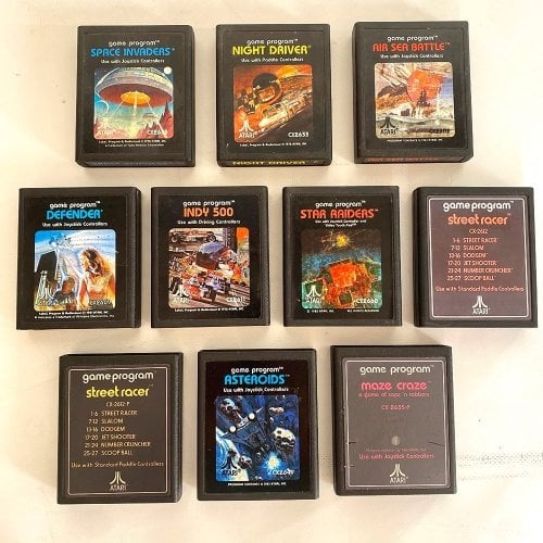 Περισσότερες πληροφορίες για "10 video game cartrige για κονσόλες Atari"