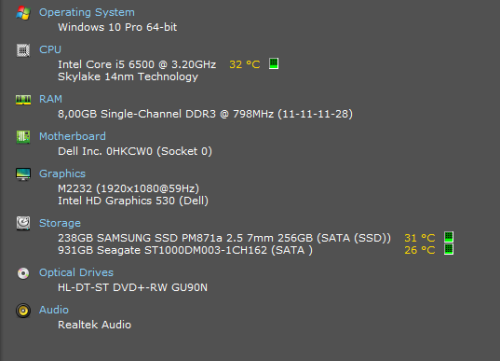 Περισσότερες πληροφορίες για "Desktop PC DELL Ι5 6500 + Οθόνη LG"