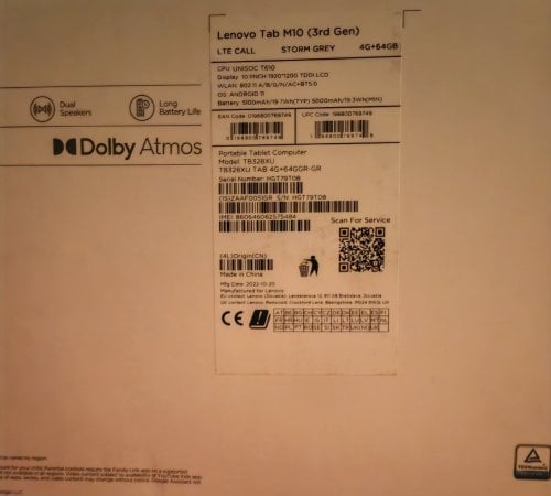 Περισσότερες πληροφορίες για "Lenovo Tab M10 (64 GB/T610/4 GB/Android 11) ΣΦΡΑΓΙΣΜΕΝΟ"
