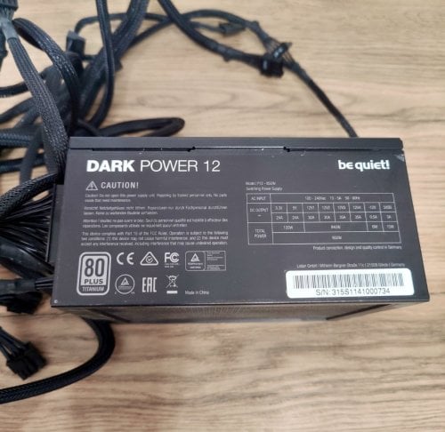 Περισσότερες πληροφορίες για "PSU TITANIUM be quiet! DARK POWER 12 850W (850W)"