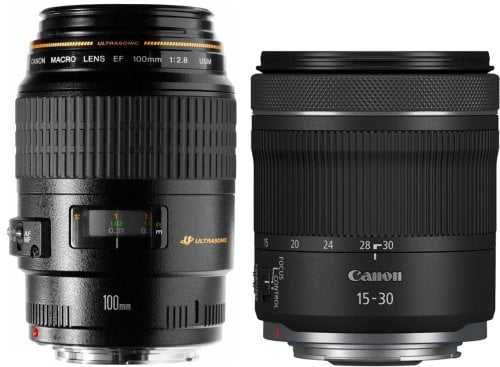 Περισσότερες πληροφορίες για "Canon RF 15-30 f/4.5-6.3 IS STM & Canon EF 100mm f/2.8 Macro USM"