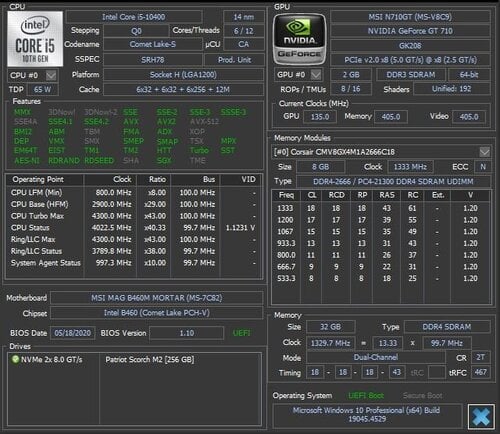 Περισσότερες πληροφορίες για "Desktop PC [MSI, Intel, Corsair, Patriot, CoolerMaster, Noctua]"