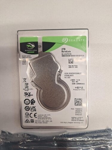 Περισσότερες πληροφορίες για "-60% Seagate Barracuda 2TB/HDD/2.5" SATA III/5400rpm/128MB/Desktop / PS4 / Laptop"